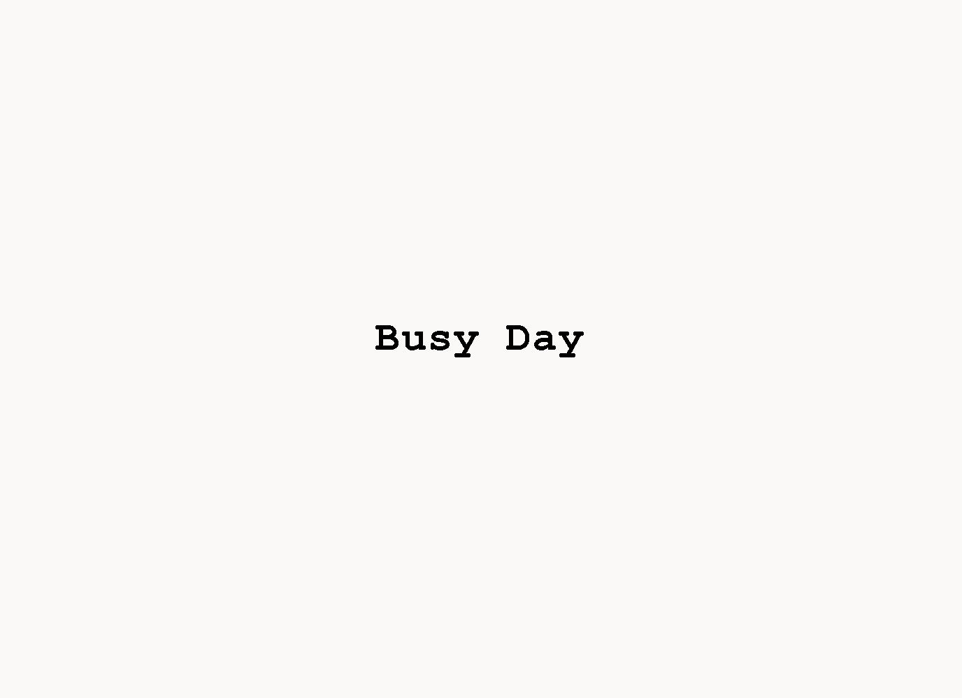 busy day animation